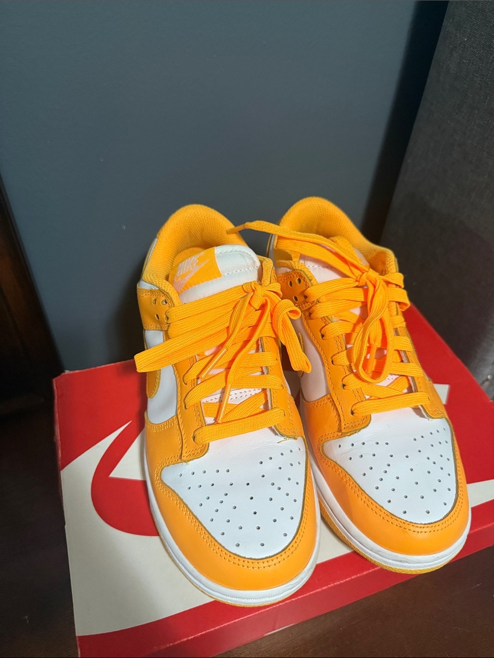 Women’s Nike Dunk Low- laser orange - Picture 2 of 4